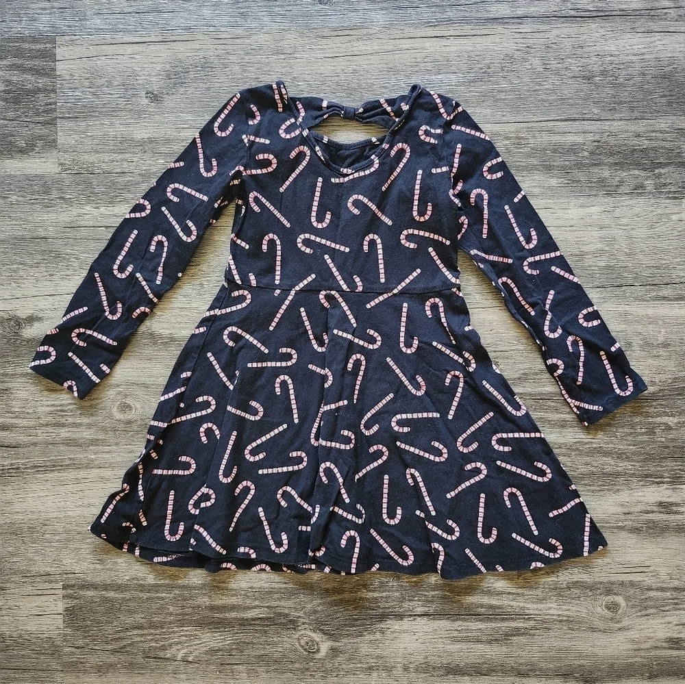 The Children's Place 5t Candy Cane Patterned Kids Dress - Picture 3 of 4
